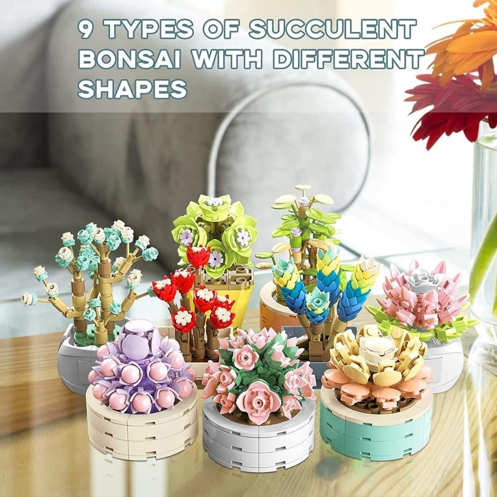 JMBrickalyer Succulent Sets, 9 Packs - 2