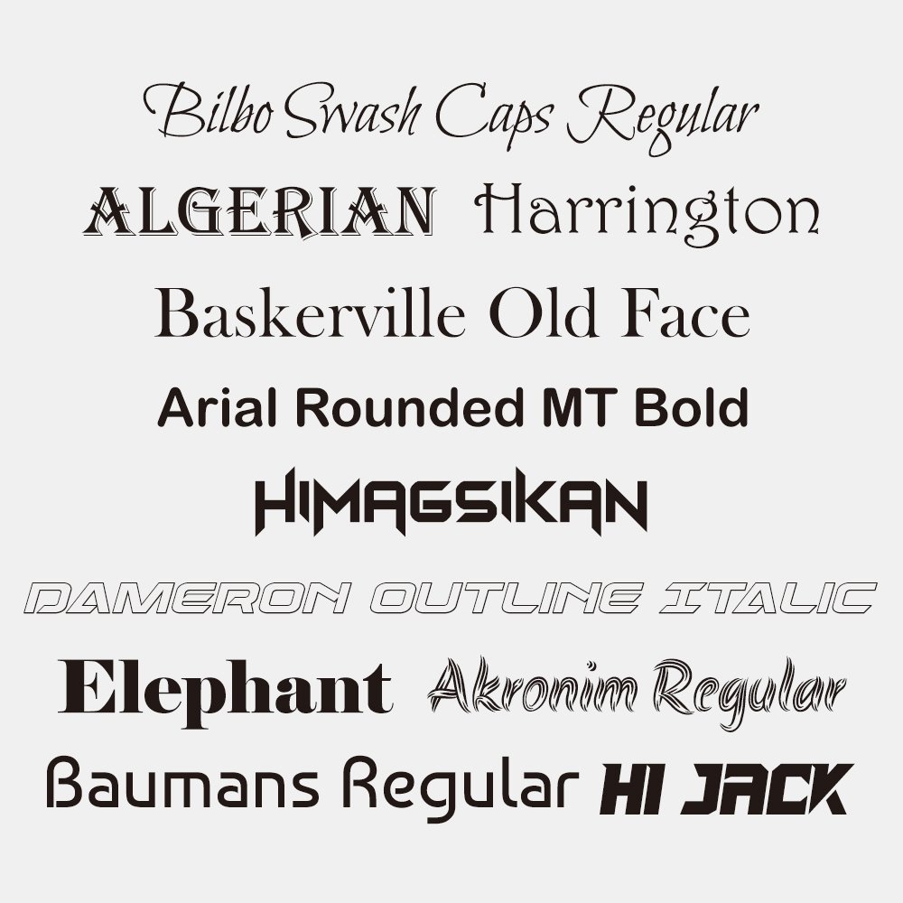 JMBricklayer JMB-Font Types