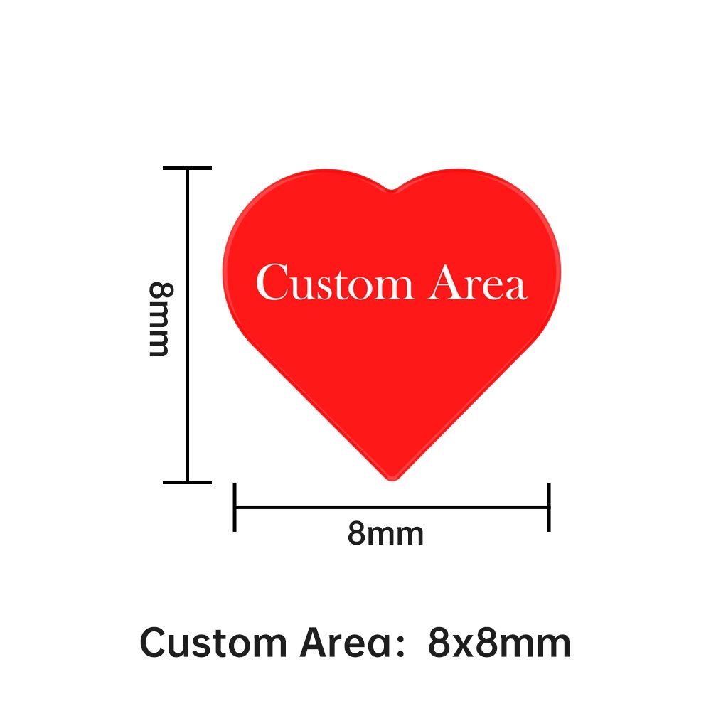 JMBricklayer-JMB-Tile 1x1 Heart-Custom Printing Custom Area Display