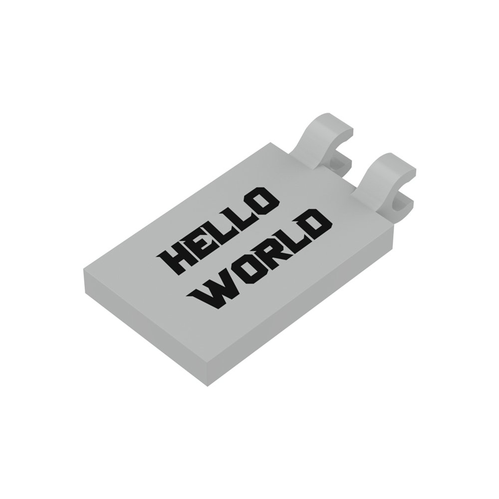 JMBricklayer JMB-Tile 2×3 with Clips-Custom Printing Text Display