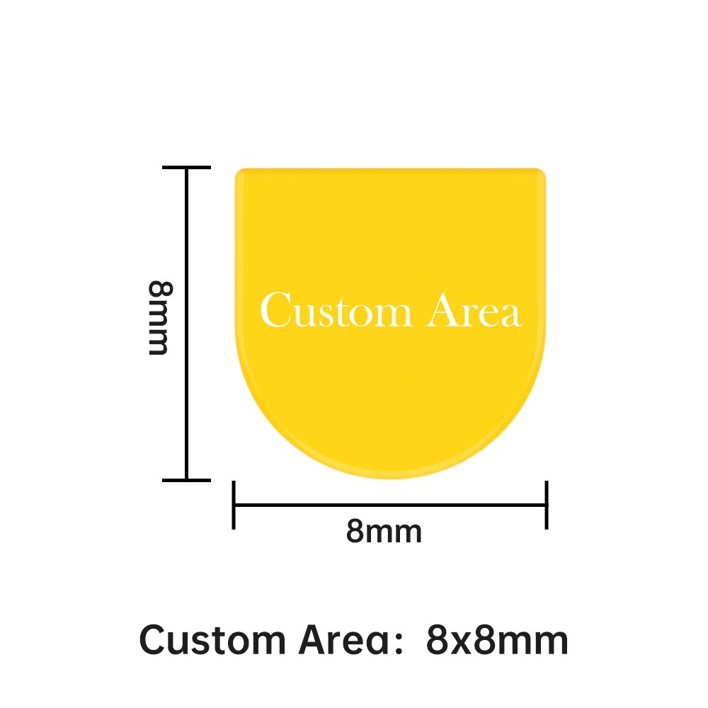 custom area image size JMBricklayer-JMB-Tile Round 1x1 Half Circle-Custom Printing Custom Area Display