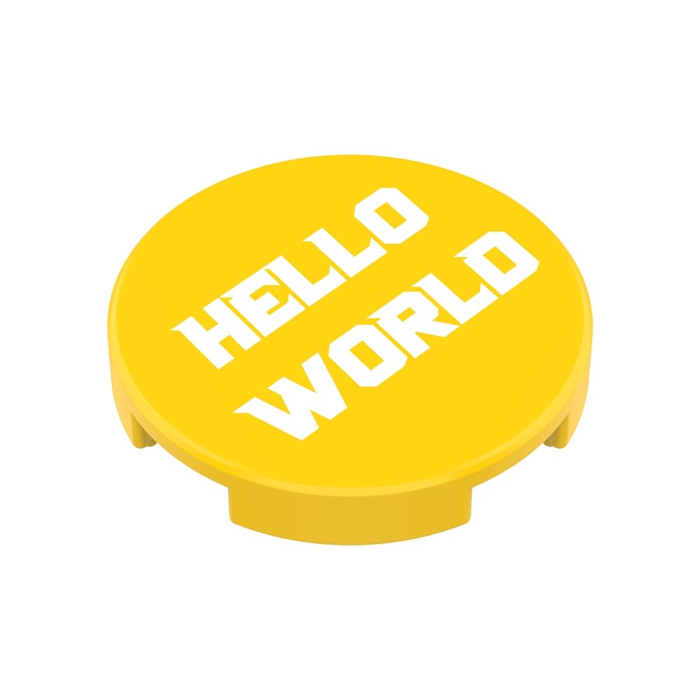 JMBricklayer JMB-Tile Round 2x2-Custom Printing Text Display