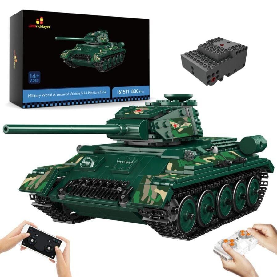 JMBricklayer RC T-34 Medium Tank 61511 brick set toy - img 1