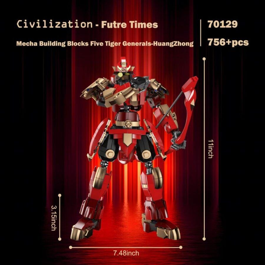 JMBricklayer Five Tiger Generals-HuangZhong 70129 Brick Toys Set IMG2