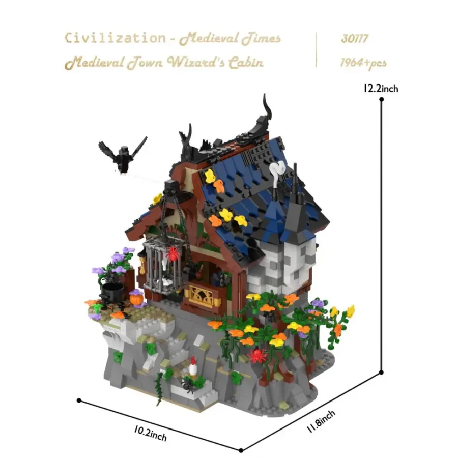 JMBricklayer Medieval Town Wizard's Cabin 30117 brick toys set IMG2