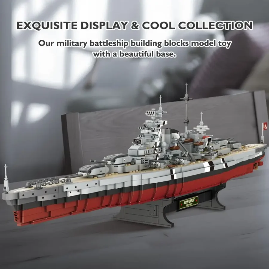 JMBricklayer Military World-Bismarck Class Battleship 60006 Brick Toys Set IMG3