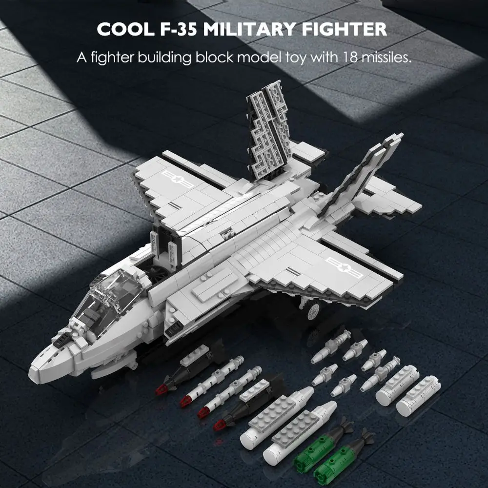 JMBricklayer Military World-F-35 Lightning II Joint Strike Fighter 60004 Brick Toys Set IMG4