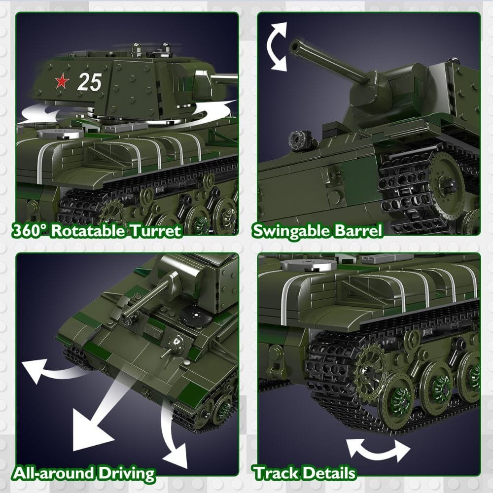 JMBricklayer RC Armoured Vehicle KV-1 Tank 61515 Brick Toys Set IMG5
