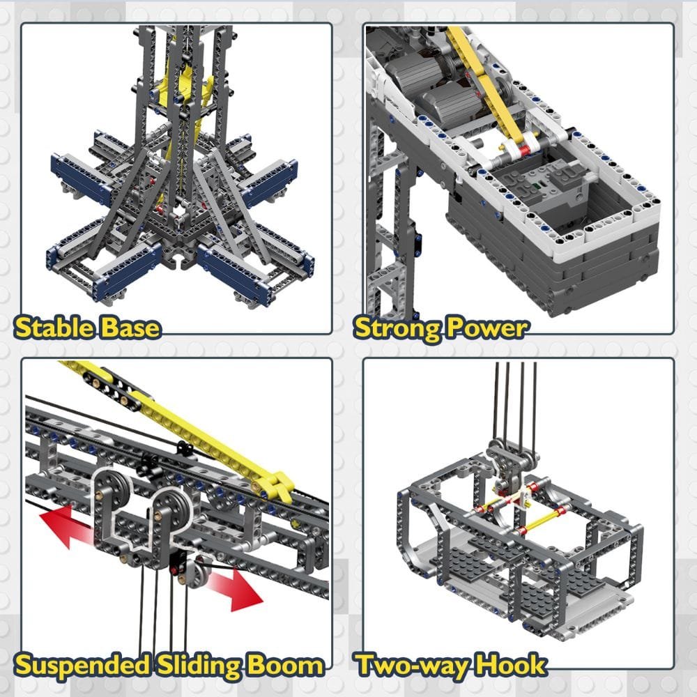 JMBricklayer RC Construction Vehicle Tower Crane 61126 Brick Toys Set IMG6