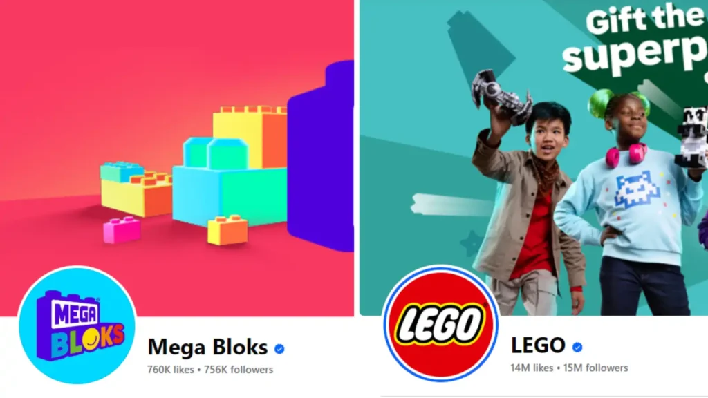 JMBricklayer JMB-Mega Bloks vs Lego- Facebook fan count