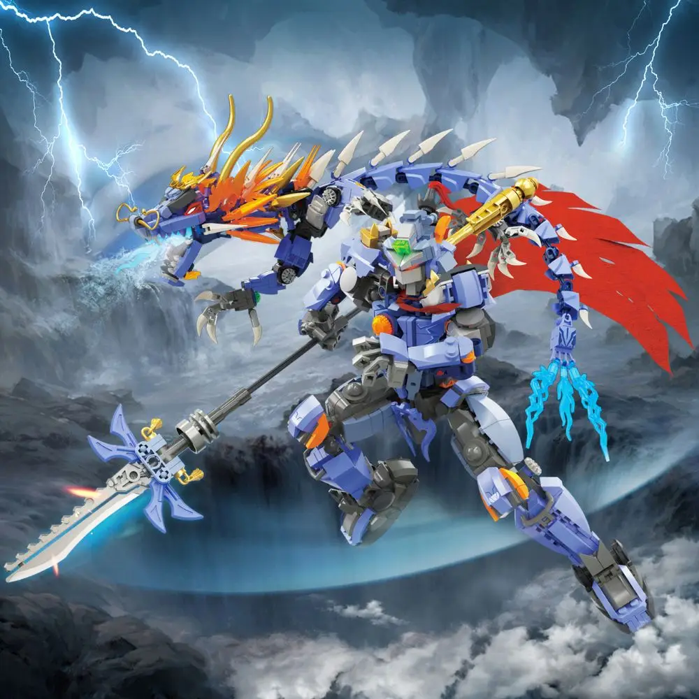 JMBricklayer Mecha Dragon Teng Four Seas - Ying Long 70141 Brick Toys IMG3