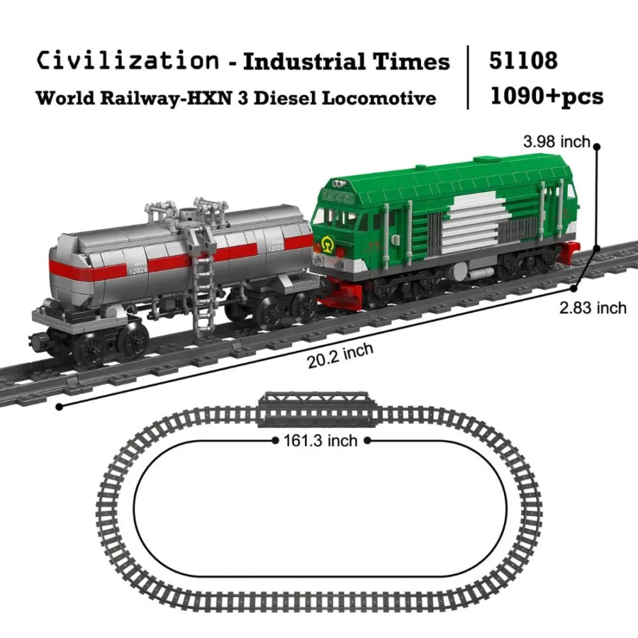 JMBricklayer HXN 3 Diesel Locomotive 51108 Brick Toy IMG2