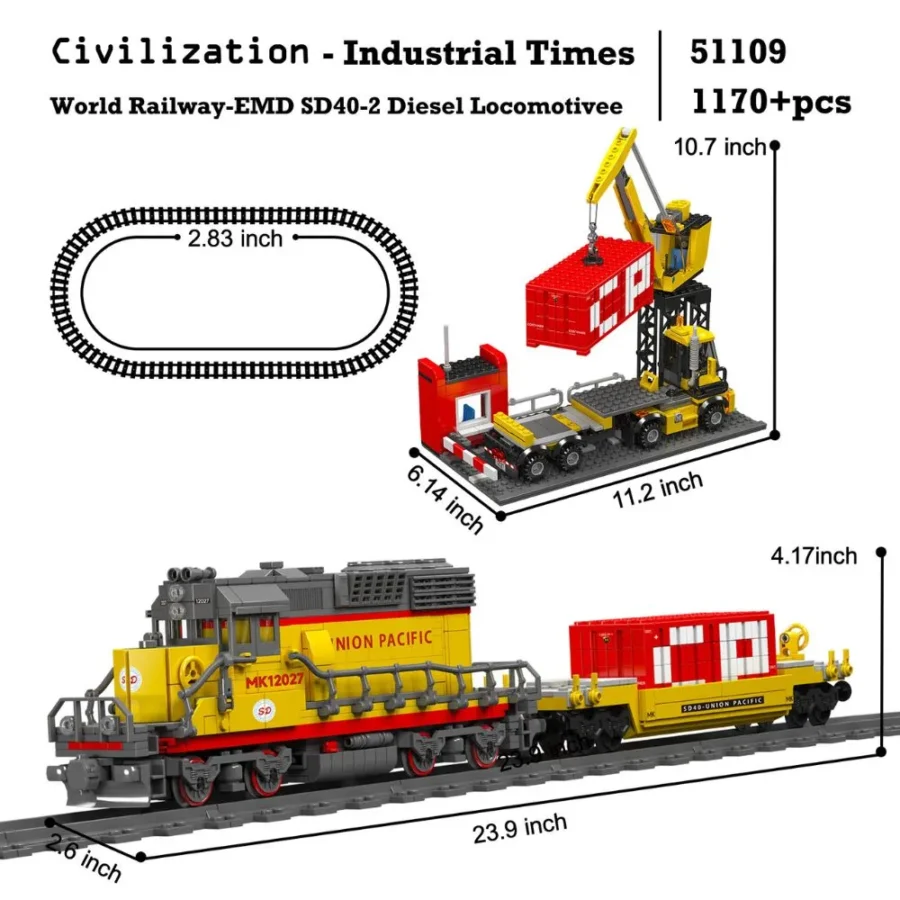 JMBricklayer EMD SD40-2 Diesel Locomotive 51109 Brick Toy IMG2