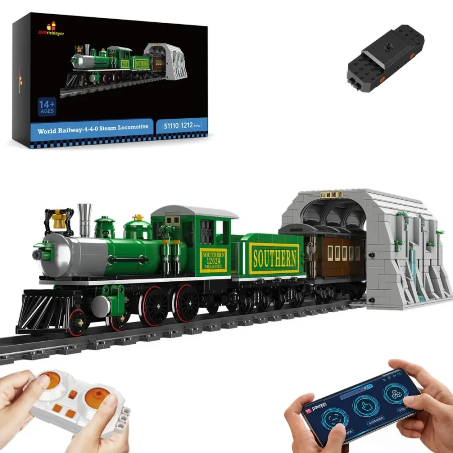 JMBricklayer World Railway-4-4-0 Steam Locomotive 51110 Brick Toy IMG1