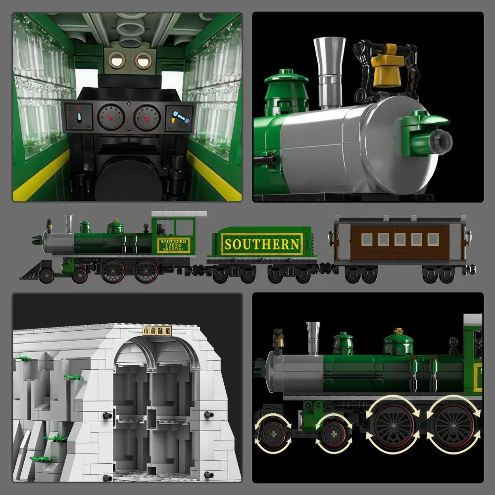 JMBricklayer World Railway-4-4-0 Steam Locomotive 51110 Brick Toy IMG5
