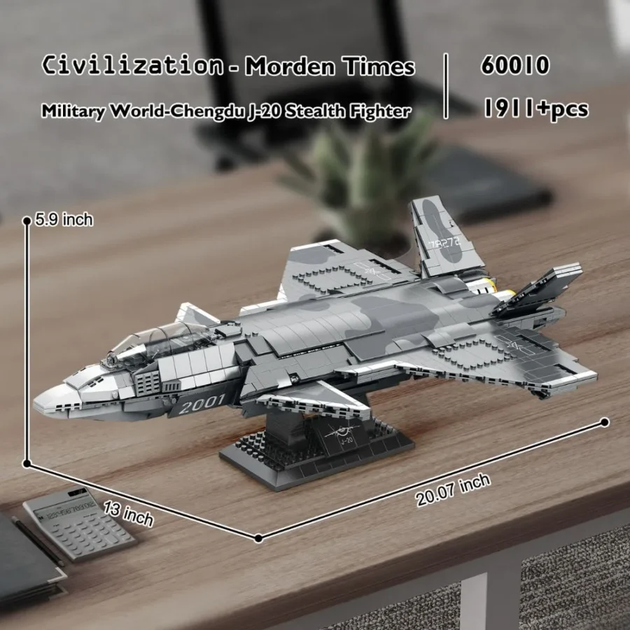 JMBricklayer J-20 Stealth Fighter 60010 Brick Toy IMG2