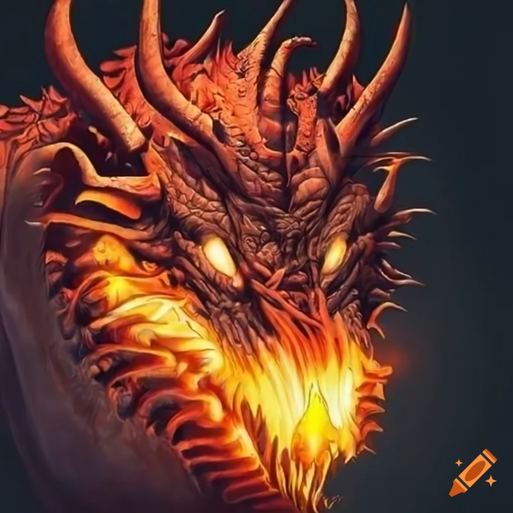 Red Fire Dragon Loong Head 2