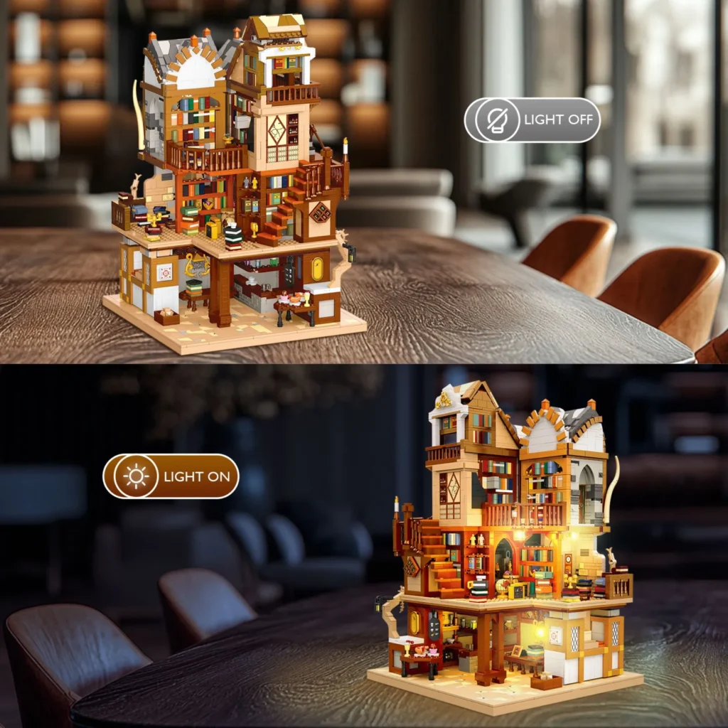 JMBricklayer Brick toy Medieval Lighting-Library European 30127 IMG4