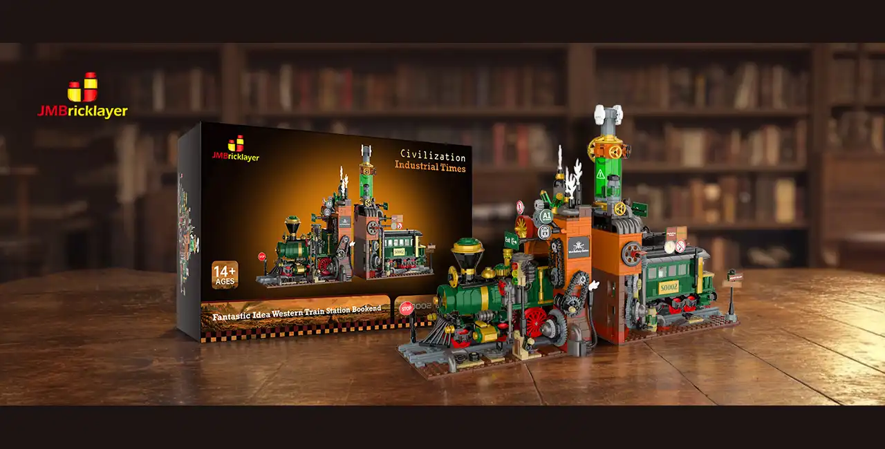 Western Train Station Bookend 50002