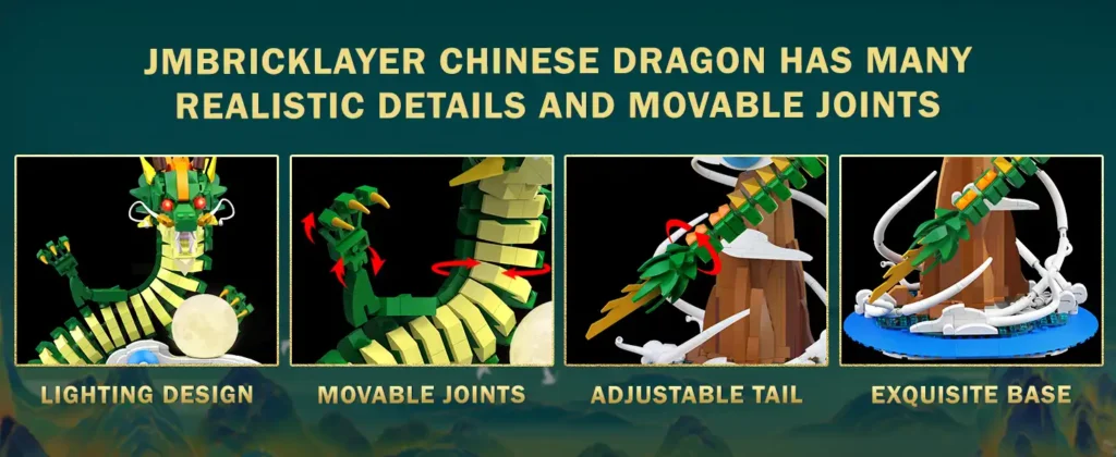 the Movable Joints of jmbricklayer chinese Cloud surfing Dragon 70007