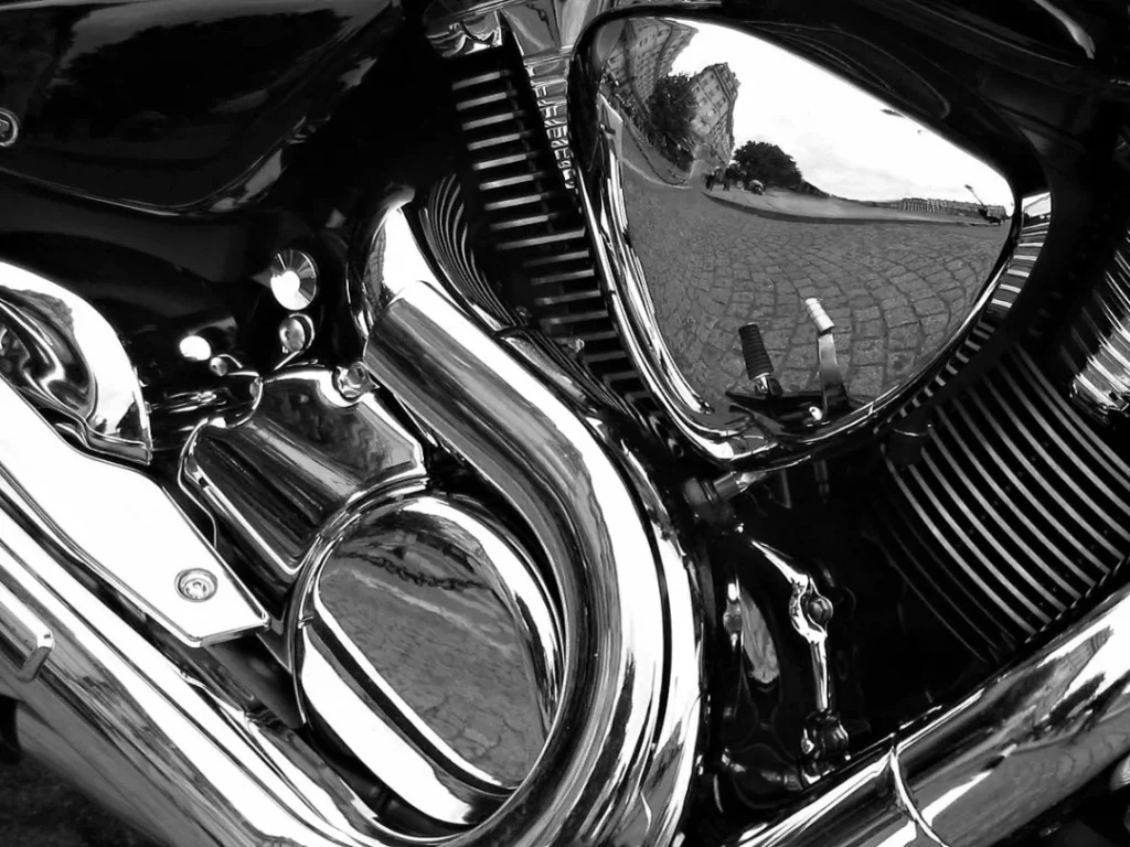 Chrome-plated motorcycle parts