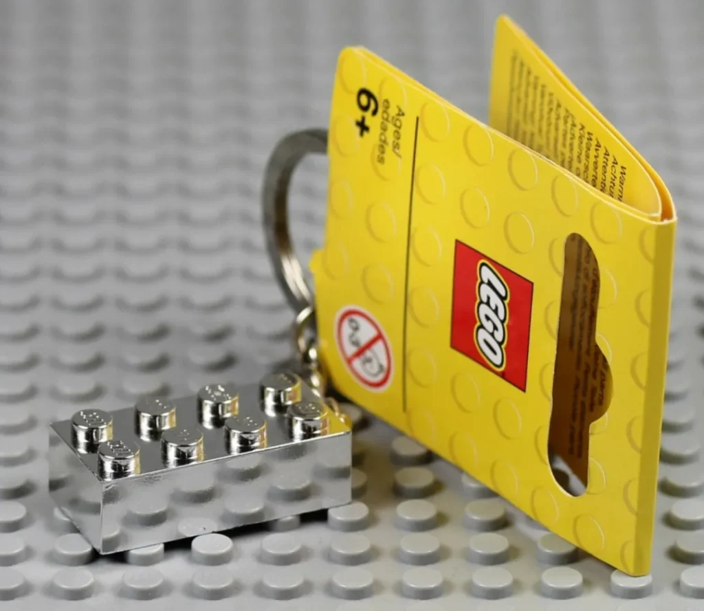 LEGO Chrome Silver Keychain