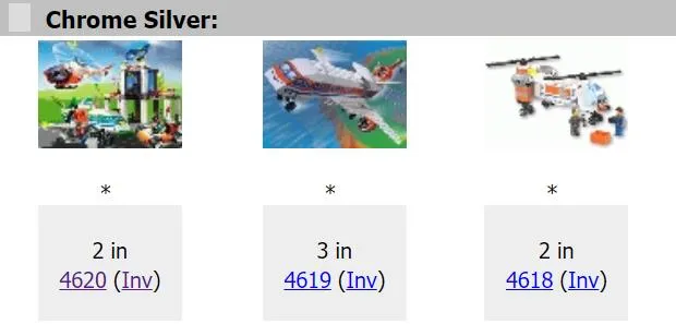 Sets that include the LEGO Chrome Silver x577 Large Engine