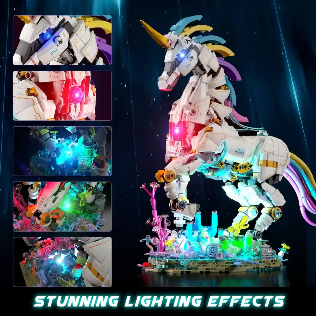 Stunning Lighting Effects of JMBricklayer Fantastic Idea Rainbow Unicorn 70008