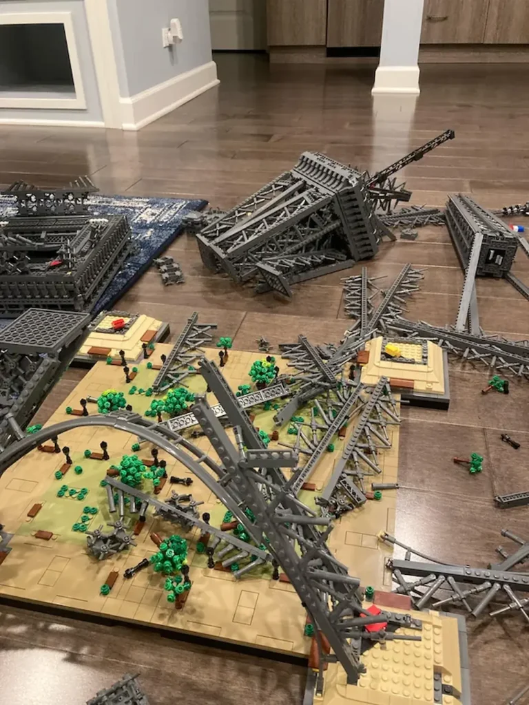 Accidentally dropped and broke it after lego was built