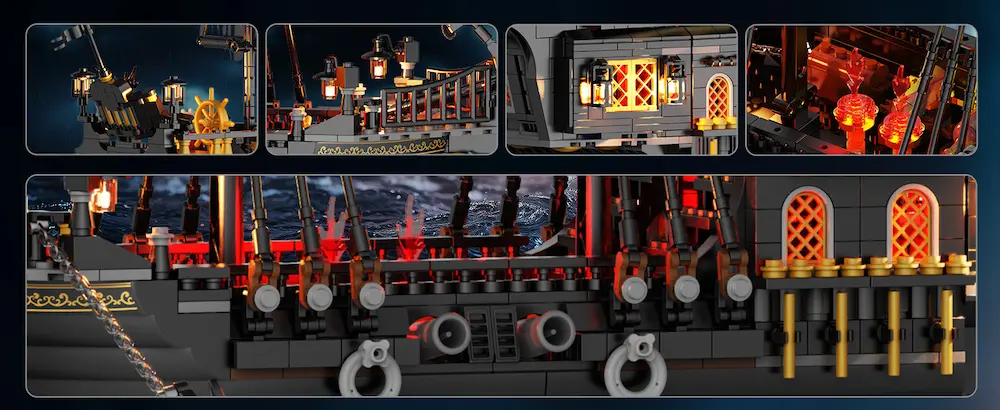 intricate design of jmbricklayer Age of Exploration The Black Pearl 40002