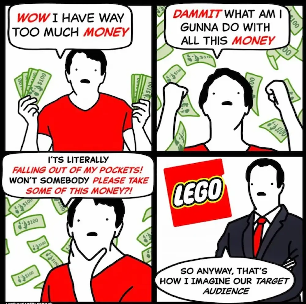 rich to be buying LEGO