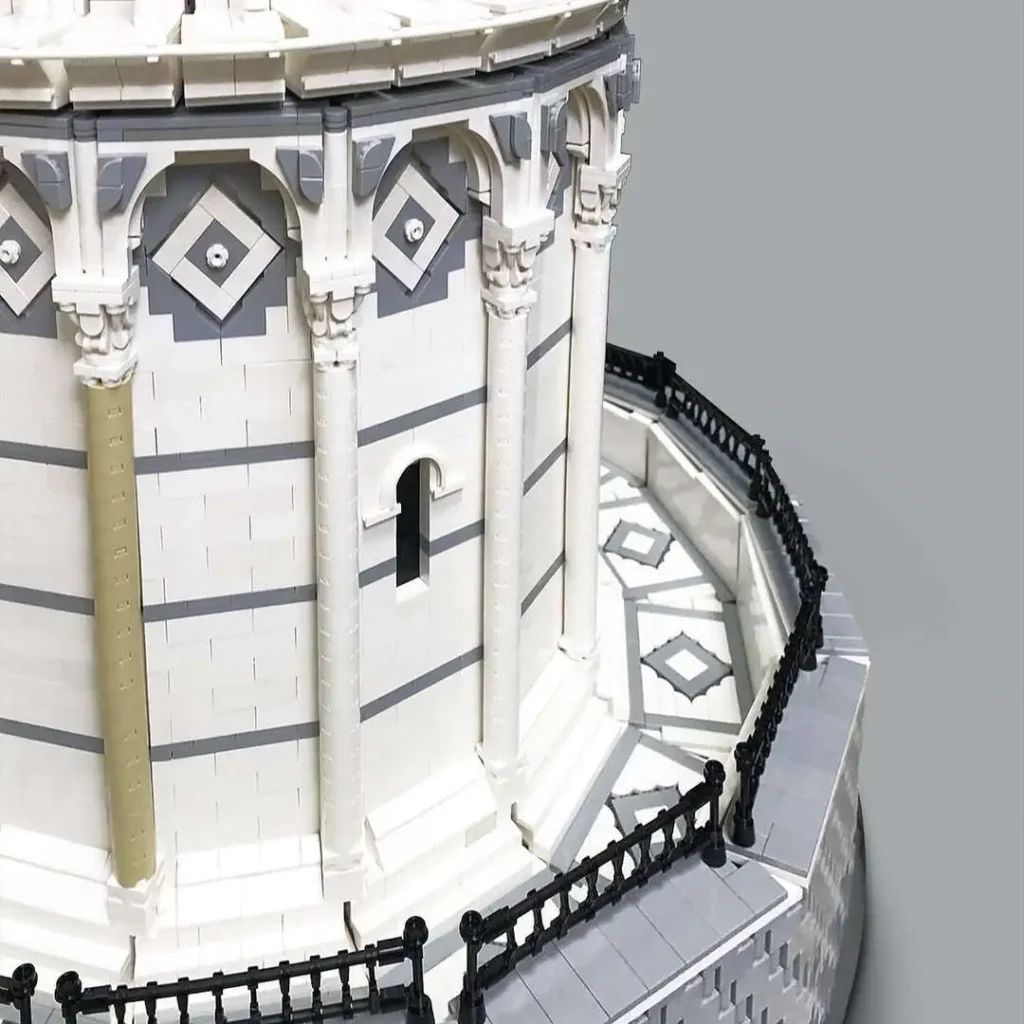 the base and railing of 1.75 Meter LEGO Leaning Tower Of Pisa