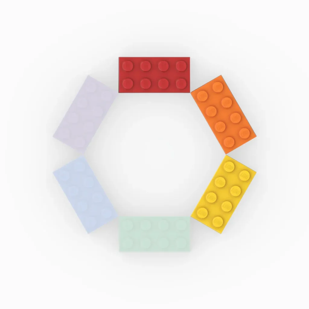 Analogous Colors for LEGO brick
