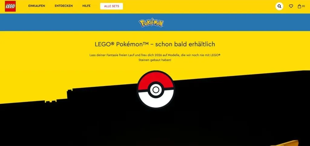 LEGO Pokémon website