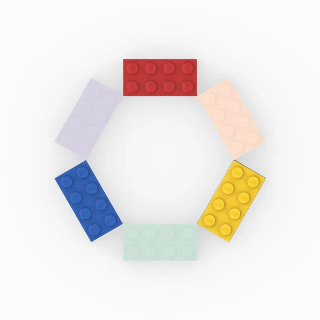 Red, yellow, and blue. These are the 3 main colors that create all other colors.