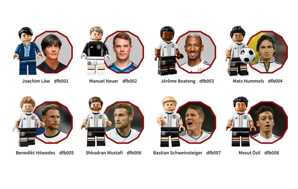 football lego minifigures real people